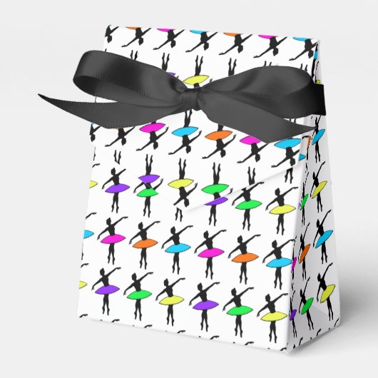 バレリーナネオンバレエダンサーのダンスバースデーパーティー フェイバーボックス (正面サイド)