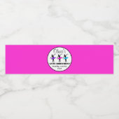 バレリーナネオンバレエダンサーのダンスバースデーパーティー ペットボトルラベル (シングルラベル)