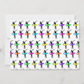 バレリーナネオンバレエダンサーのダンスバースデーパーティー 招待状 (裏面)