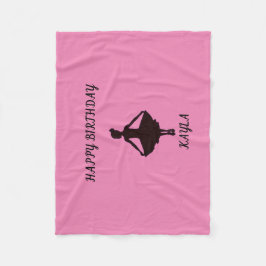 バレリーナハッピーバースデーカスタムフリースブランケット。 フリースブランケット