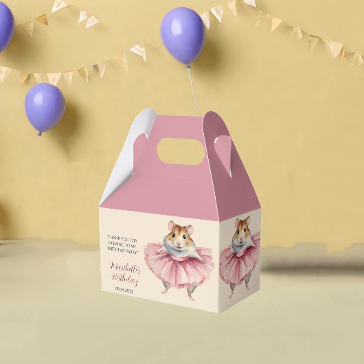 バレリーナハムスターガールズバースデーパーティー フェイバーボックス