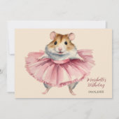バレリーナハムスターガールズバースデーパーティー 招待状 (裏面)
