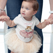 バレリーナハムスターガール ベビーボディスーツ