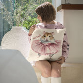 バレリーナハムスターパーソナライズされた女子 クッション