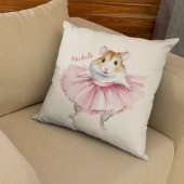 バレリーナハムスターパーソナライズされた女子 クッション