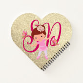 バレリーナバタフライフレンズTutuバレエ少女 ノートブック (裏面)