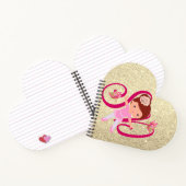 バレリーナバタフライフレンズTutuバレエ少女 ノートブック (内部)