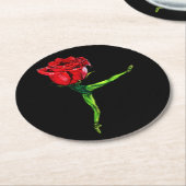 バレリーナバラバレエダンサー紙コースター ラウンドペーパーコースター (アングル)