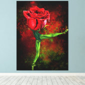 バレリーナバラバレエダンサー絵画キャンバス キャンバスプリント (インサイチュ (ウッドフロア))