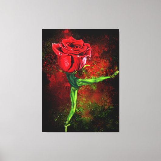 バレリーナバラバレエダンサー絵画キャンバス キャンバスプリント (正面)