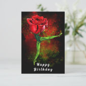 バレリーナバラバレエダンサー誕生日カード カード (スタンド正面)