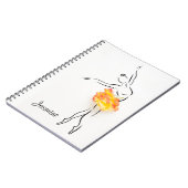 バレリーナバラバレエパーソナライズされたダンサー名 ノートブック (左側)