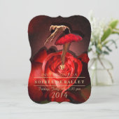 バレリーナバラ-招待状カード 招待状 (スタンド正面)