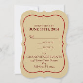 バレリーナバラ- RSVPカード 招待状 (裏面)