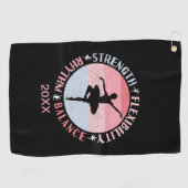 バレリーナバレエダンサー – マインドセットの価値観 ゴルフタオル (横)