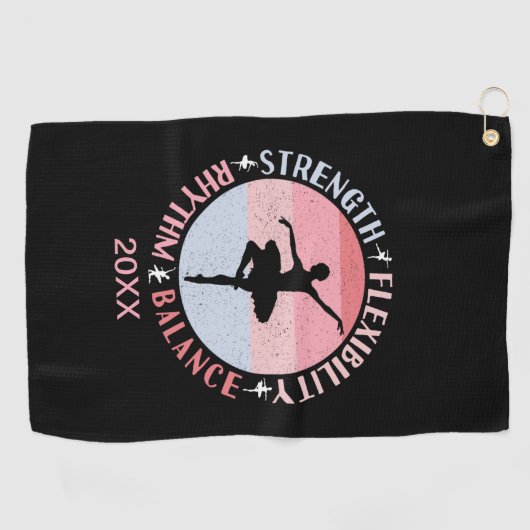 バレリーナバレエダンサー – マインドセットの価値観 ゴルフタオル (横)