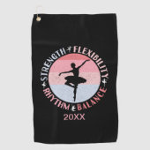 バレリーナバレエダンサー – マインドセットの価値観 ゴルフタオル (正面)