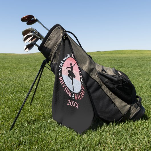 バレリーナバレエダンサー – マインドセットの価値観 ゴルフタオル (グリーン)