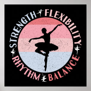 バレリーナバレエダンサー – マインドセットの価値観 ポスター