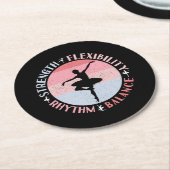 バレリーナバレエダンサー – マインドセットの価値観 ラウンドペーパーコースター (アングル)