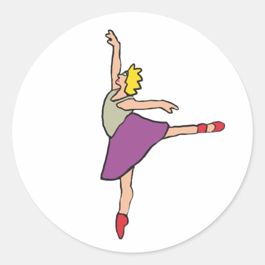 バレリーナバレエダンサー ラウンドシール (正面)