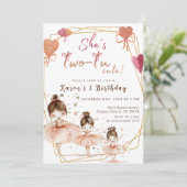 バレリーナバレエツツ第2女子バースデーパーティー 招待状 (スタンド正面)