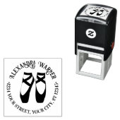 バレリーナバレエトーポインテシューズ#2ネームアドレス セルフインキングスタンプ (インサイチュ)