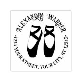 バレリーナバレエトーポインテシューズ#2ネームアドレス セルフインキングスタンプ (デザイン)