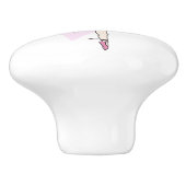 バレリーナバレエピンクアートドアノブ セラミックノブ (側面)