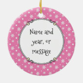 バレリーナバレエプリンセスボストンテリア（黒） セラミックオーナメント (裏面)