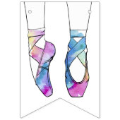 バレリーナバレエ誕生日パーティー バンティングフラッグ (第1の旗)