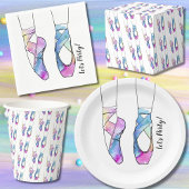 バレリーナバレエ誕生日パーティー ペーパープレート