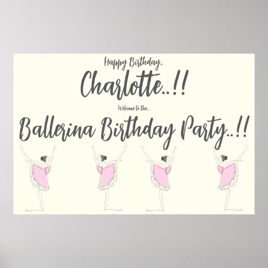 バレリーナバースデーパーティー ポスター (正面)