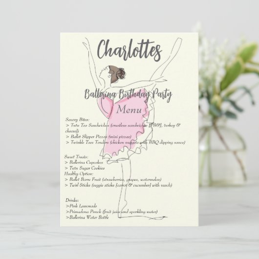 バレリーナバースデーパーティー メニュー (スタンド正面)