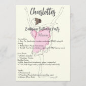 バレリーナバースデーパーティー メニュー (正面)