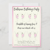 バレリーナバースデーパーティー 招待状 (正面)