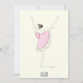 バレリーナバースデーパーティー 招待状 (裏面)