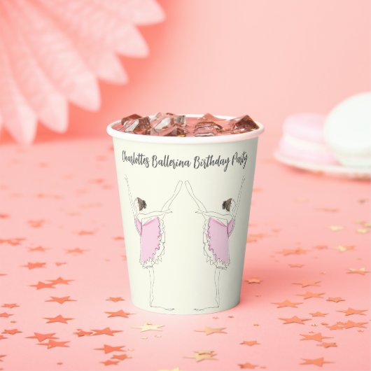バレリーナバースデーパーティー 紙コップ (インサイチュ)