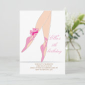 バレリーナバースデーパーティ招待状 招待状 (スタンド正面)