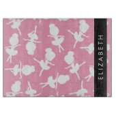 バレリーナパターン,バレエの女の子,ダンス,あなたの名前 カッティングボード (正面)