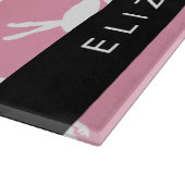 バレリーナパターン，バレエの女の子，ダンス，あなたの名前 カッティングボード (角)