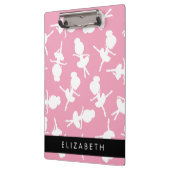 バレリーナパターン,バレエの女の子,ダンス,あなたの名前 クリップボード (左)