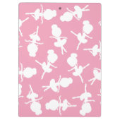 バレリーナパターン,バレエの女の子,ダンス,あなたの名前 クリップボード (裏面)