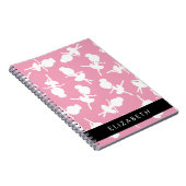 バレリーナパターン,バレエの女の子,ダンス,あなたの名前 ノートブック (右側)