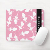 バレリーナパターン，バレエの女の子，ダンス，あなたの名前 マウスパッド (マウス)