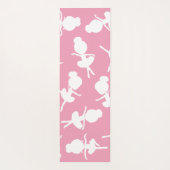 バレリーナパターン,バレエの女の子,ダンス,あなたの名前 ヨガマット (裏面)