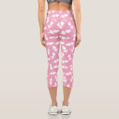 バレリーナパターン、バレエの女の子、バレエダンス カプリレギンス (裏面)