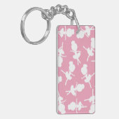 バレリーナパターン、バレエの女の子、バレエダンス キーホルダー (正面左)