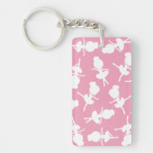バレリーナパターン、バレエの女の子、バレエダンス キーホルダー (正面)