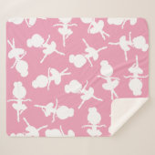 バレリーナパターン、バレエの女の子、バレエダンス シェルパブランケット (正面(横))